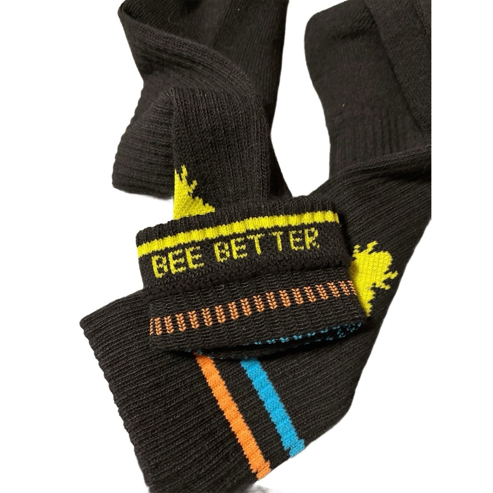 NWOT ..Bombas Men's Crew Socks Black Multi-Color 5 Pairs Size Medium - Picture 3 of 5